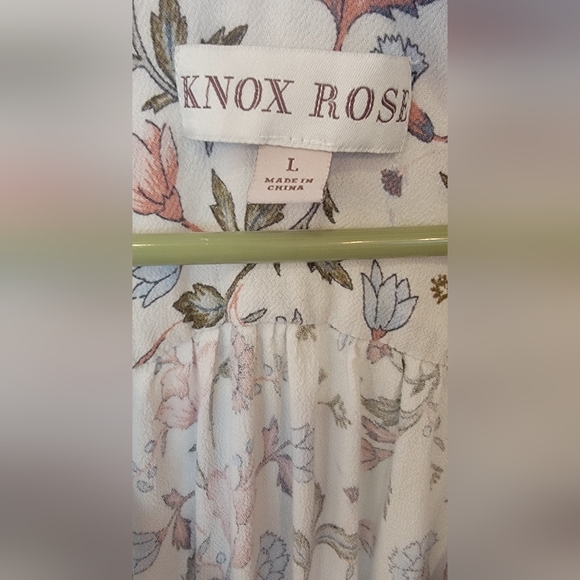 Knox RoseFloral Print V-Neck Dress Large - Picture 2 of 4